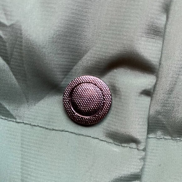 Talbots Petite Down Puffer Coat /Green /Snap Up Buttons /Woman's PETITE medium - Picture 5 of 9